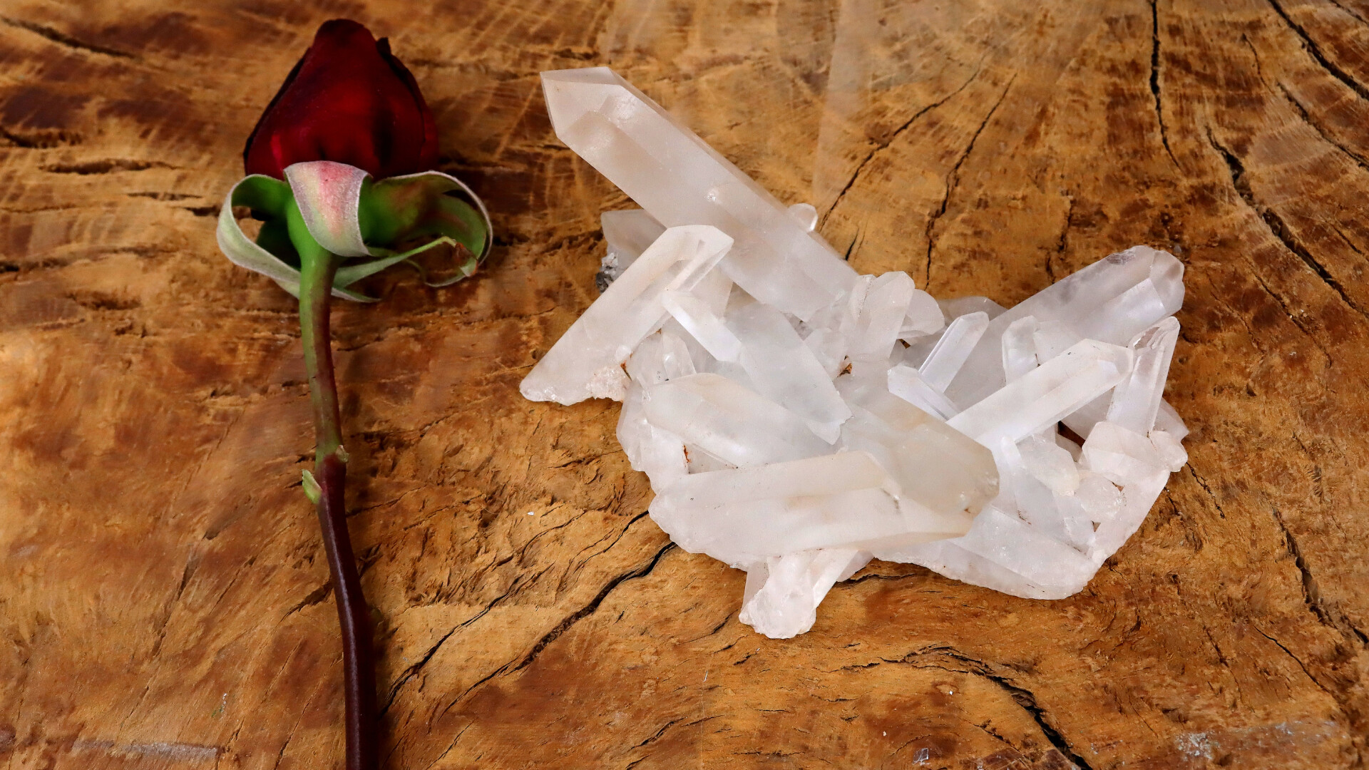 Cristales de cuarzo natural