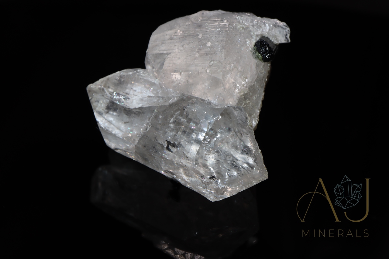 Turmalina verde y cuarzo