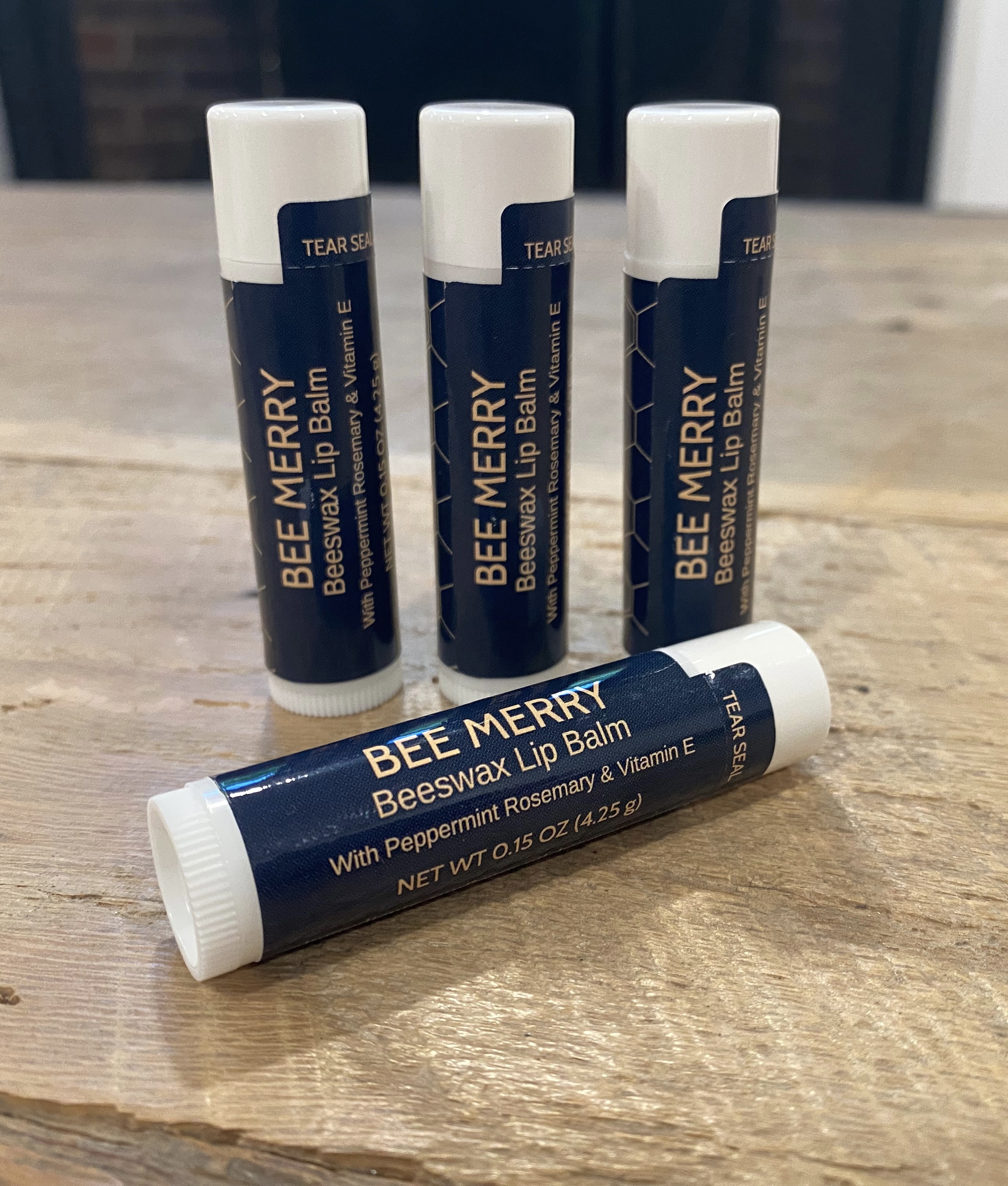 Bee Merry Beeswax Lip Balm (4 Pack)