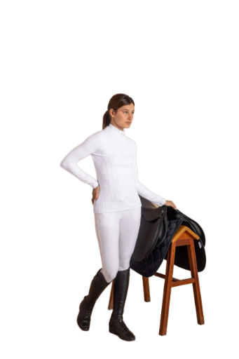 Textured Knit Sweater – Pure White