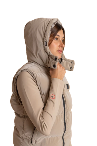 Beige Puffer Vest