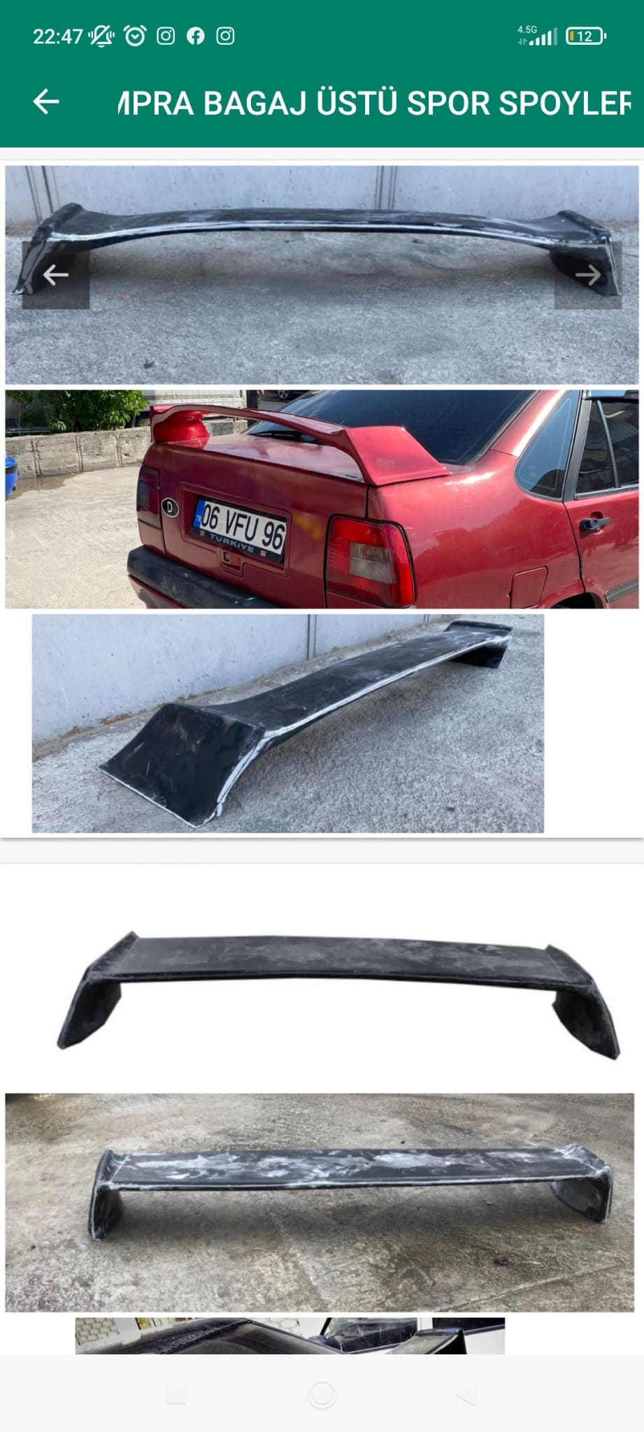 Tempra yüksek spoiler