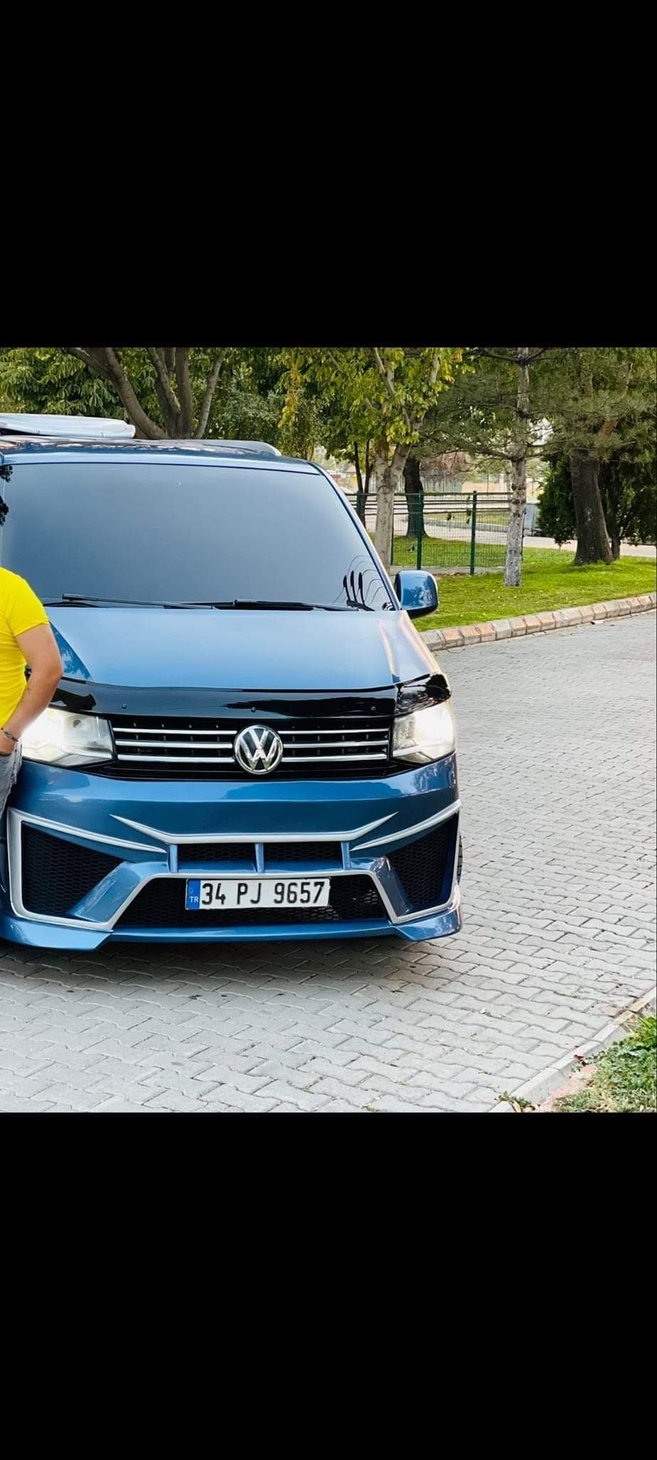 Transporter T7 2016 2019 ön tampon komple bıyıklı model