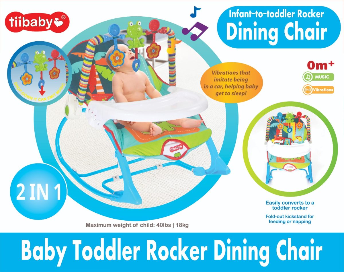 Ti Baby Toddler Rocker Dining Chair – 3 in 1 Baby Rocker, Bouncer & Feeding Chair