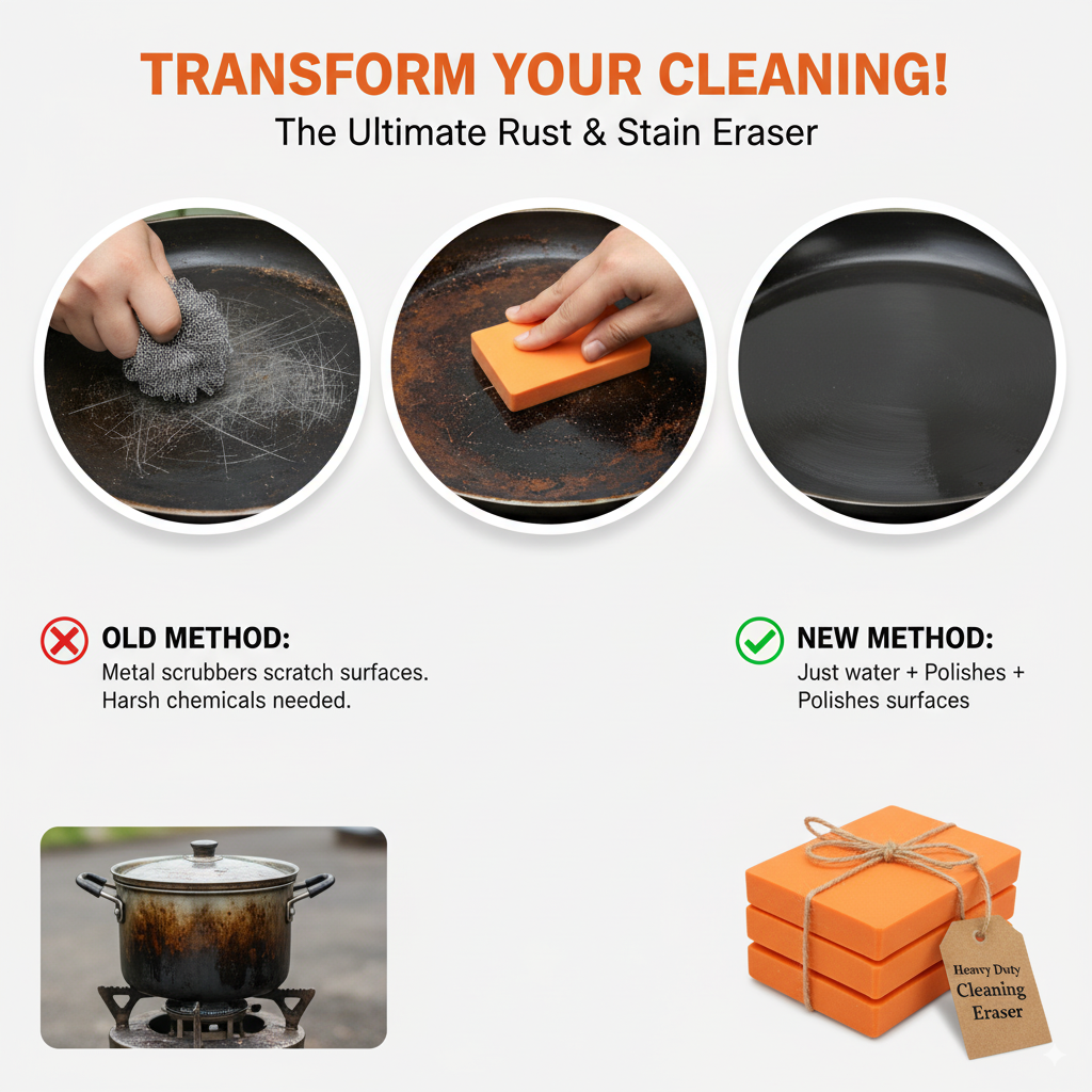 Orange Magic Sponge Eraser – শক্ত দাগ পরিষ্কারের সেরা স্পঞ্জ | সাশ্রয়ী দামে বাংলাদেশে