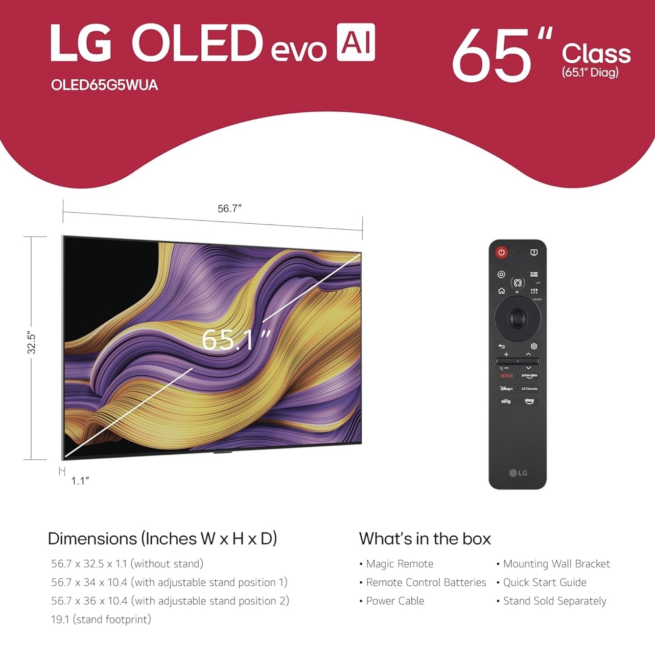 65" LG OLED TV