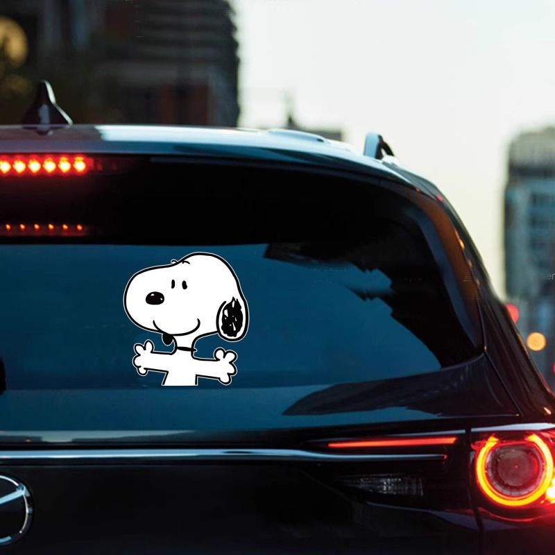 Snoopy Car Window Sticker Set – 6 Pieces
