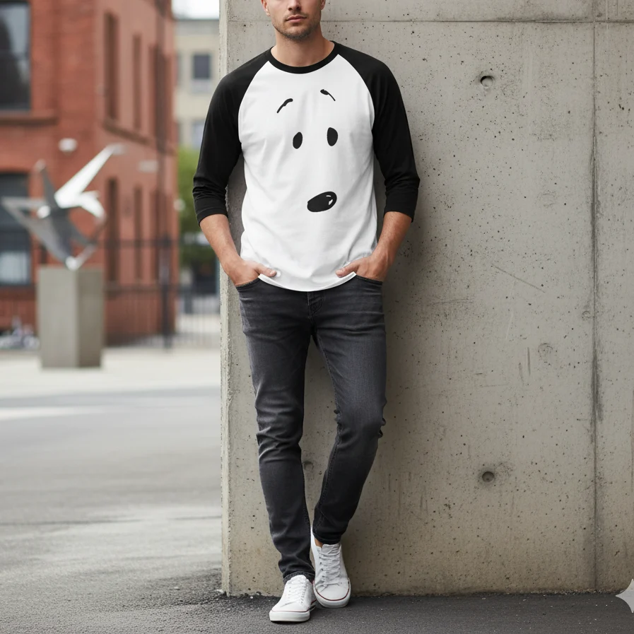 Unisex Three-Quarter Sleeve Raglan Shirt
