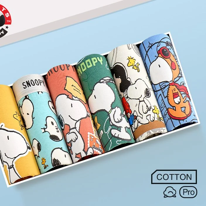 Snoopy Cotton Boxers 6 Pcs Set