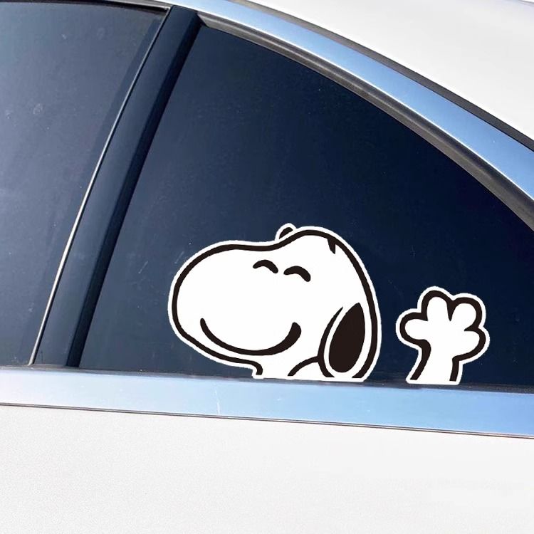Snoopy Car Window Sticker Set – 6 Pieces