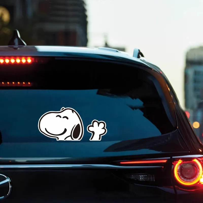 Snoopy Car Window Sticker Set – 6 Pieces