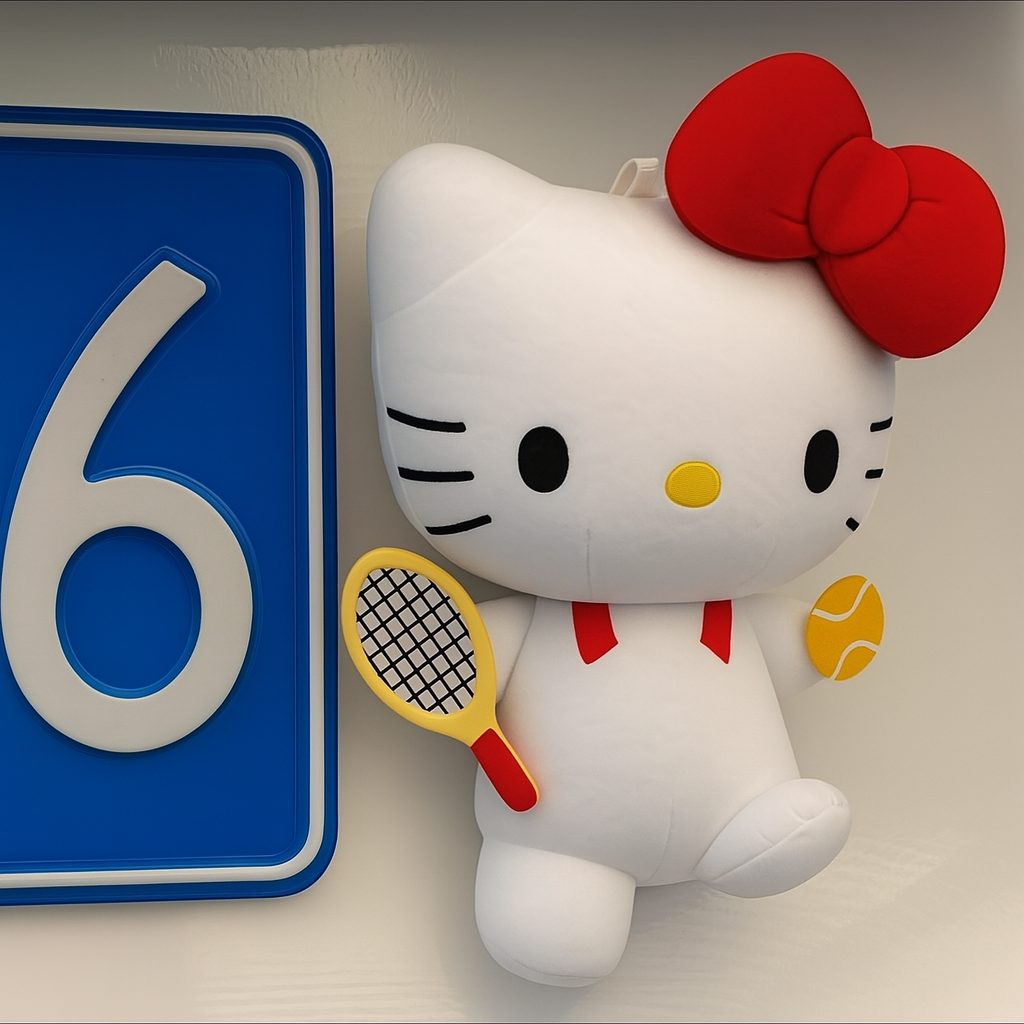 Hello Kitty Tennis Magnet Plush