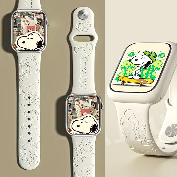 Snoopy Engraved Silicone Apple Watch Band