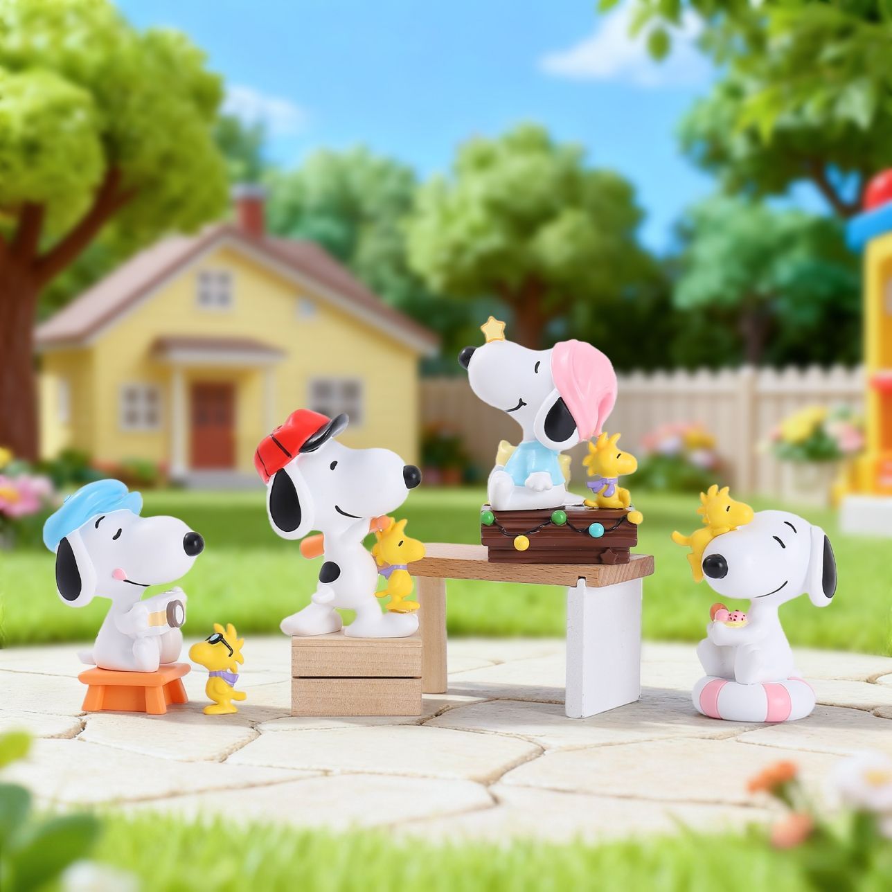 Snoopy & Woodstock Collectible Figurines 6 Pcs Set