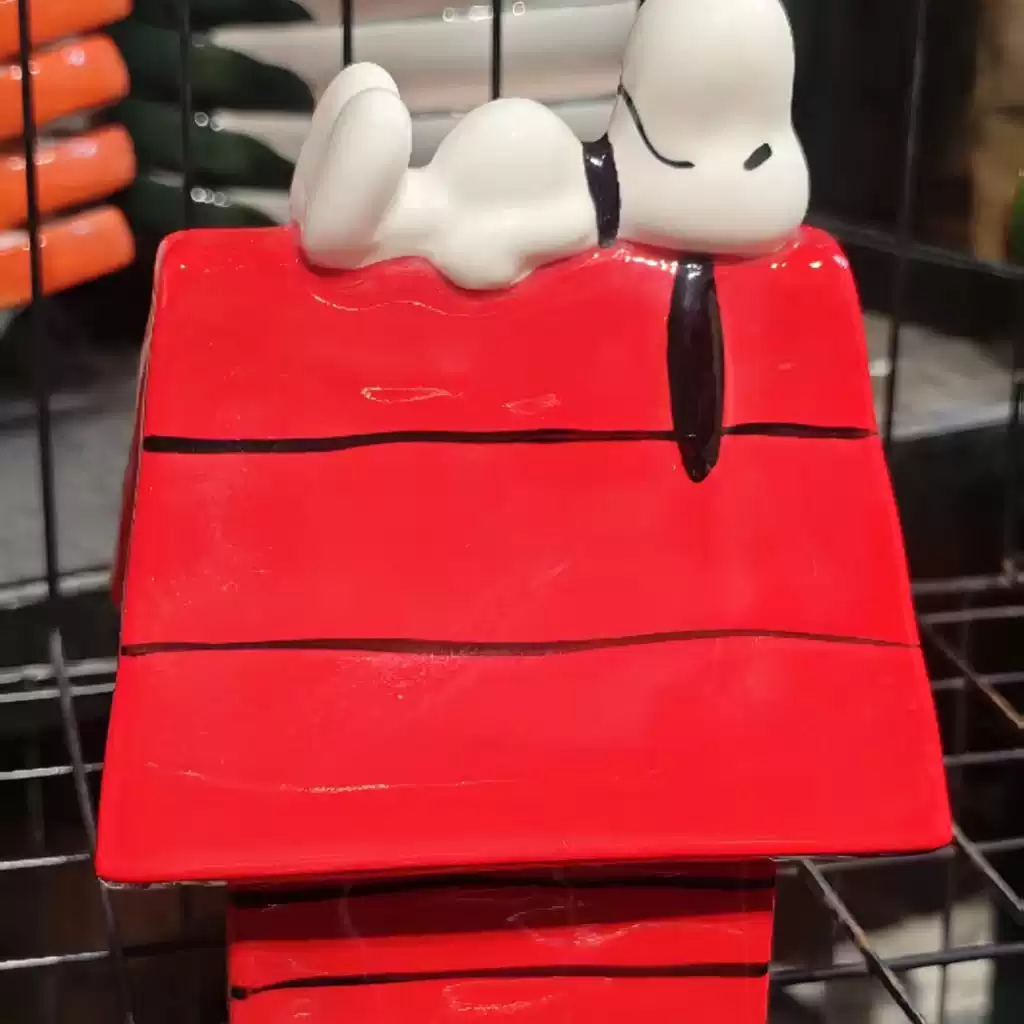 Red House Ceramic Coin Bank