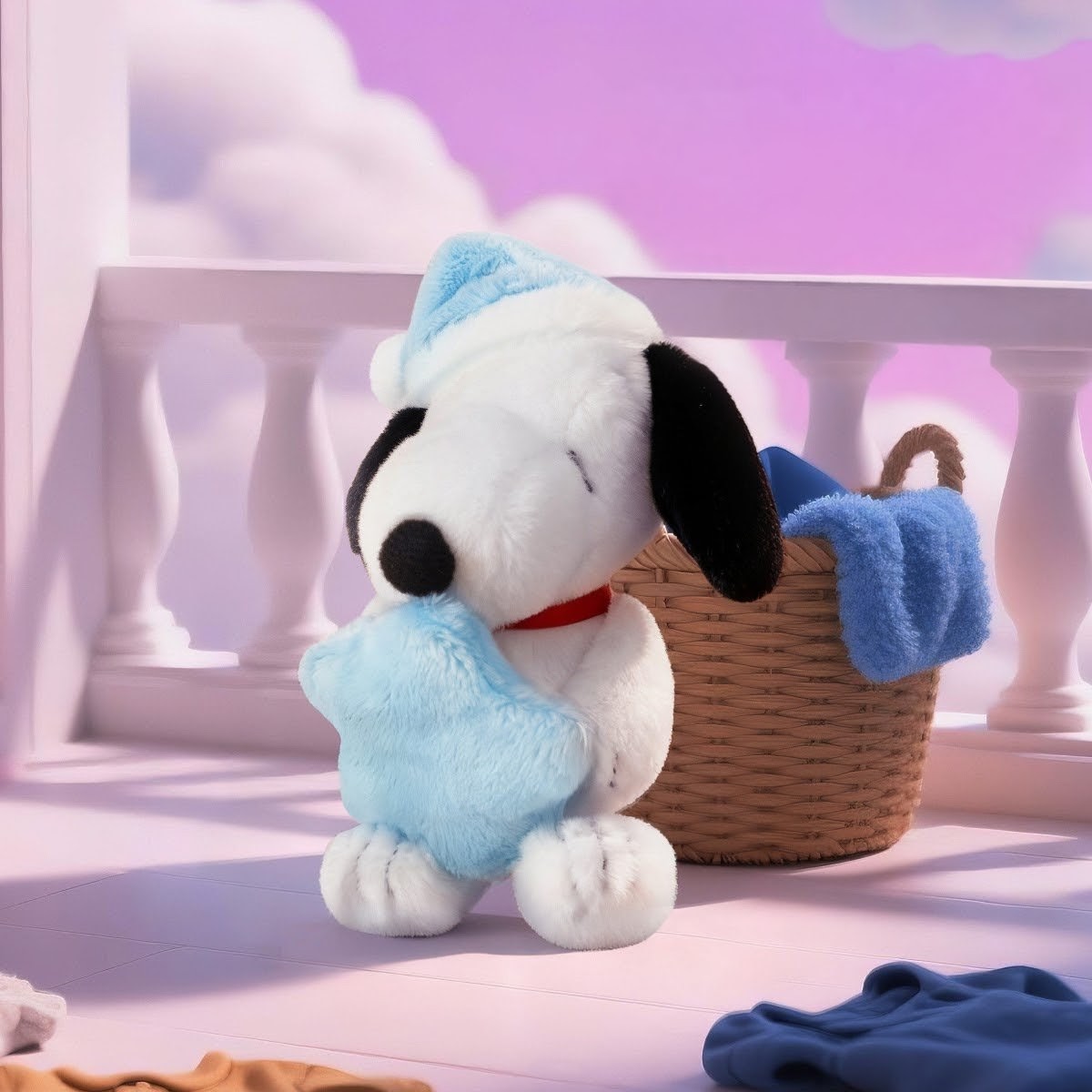 Authentic Snoopy Sleeping Series Plush Keychain Backpack Charm