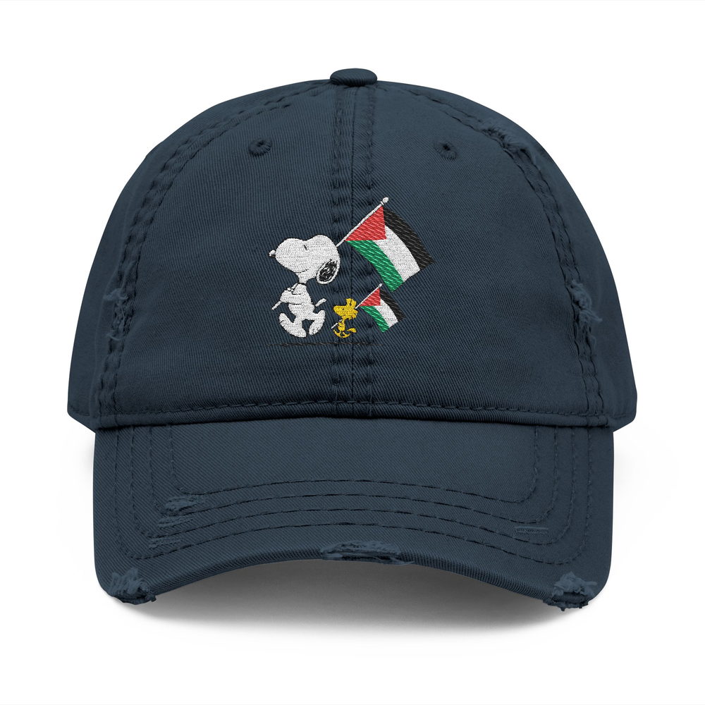 Free Palestine Distressed Unisex Dad Hat (Embroidery)