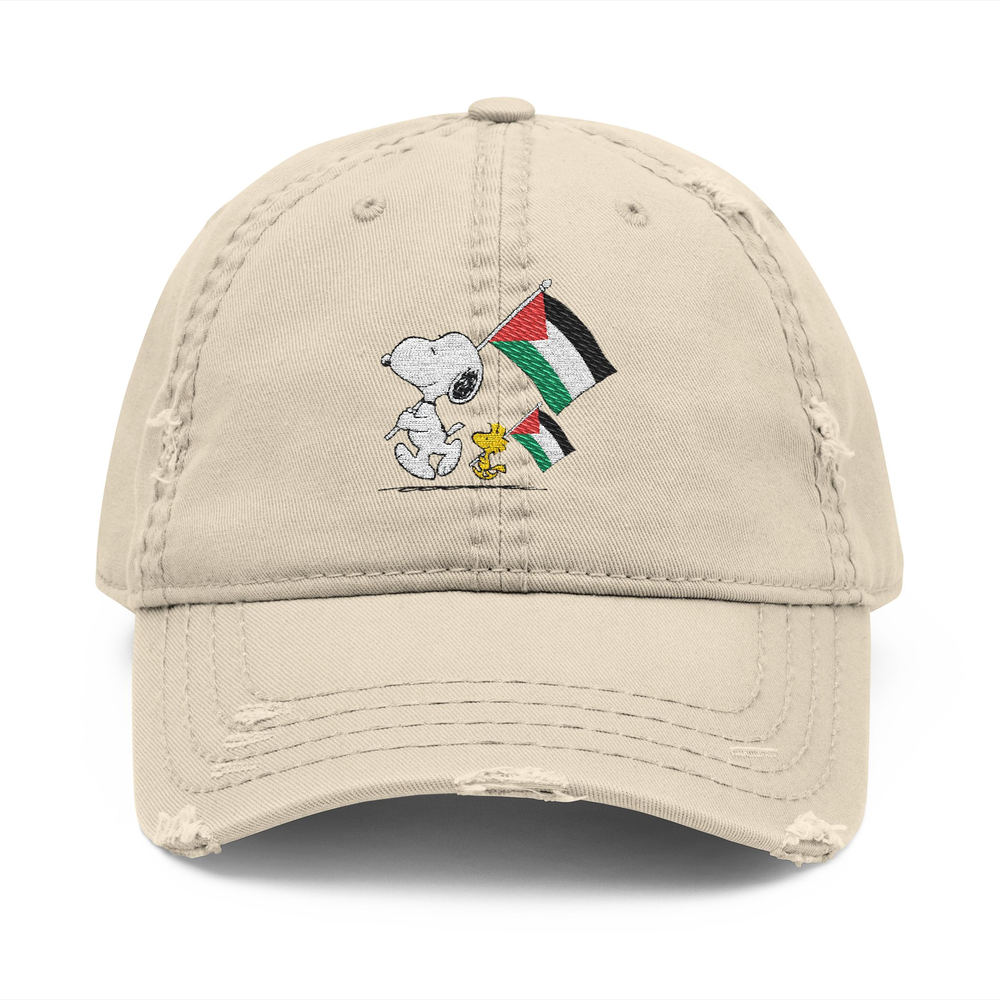 Free Palestine Distressed Unisex Dad Hat (Embroidery)