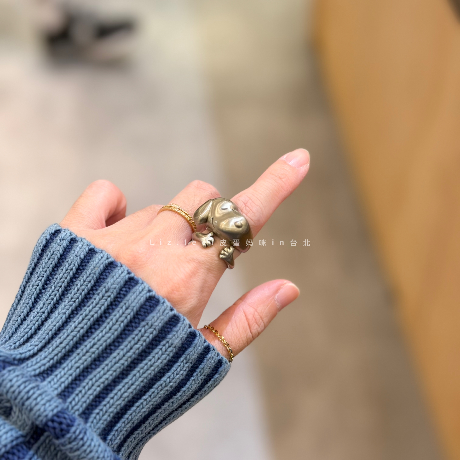 Snoopy Shaped Adjustable Ring