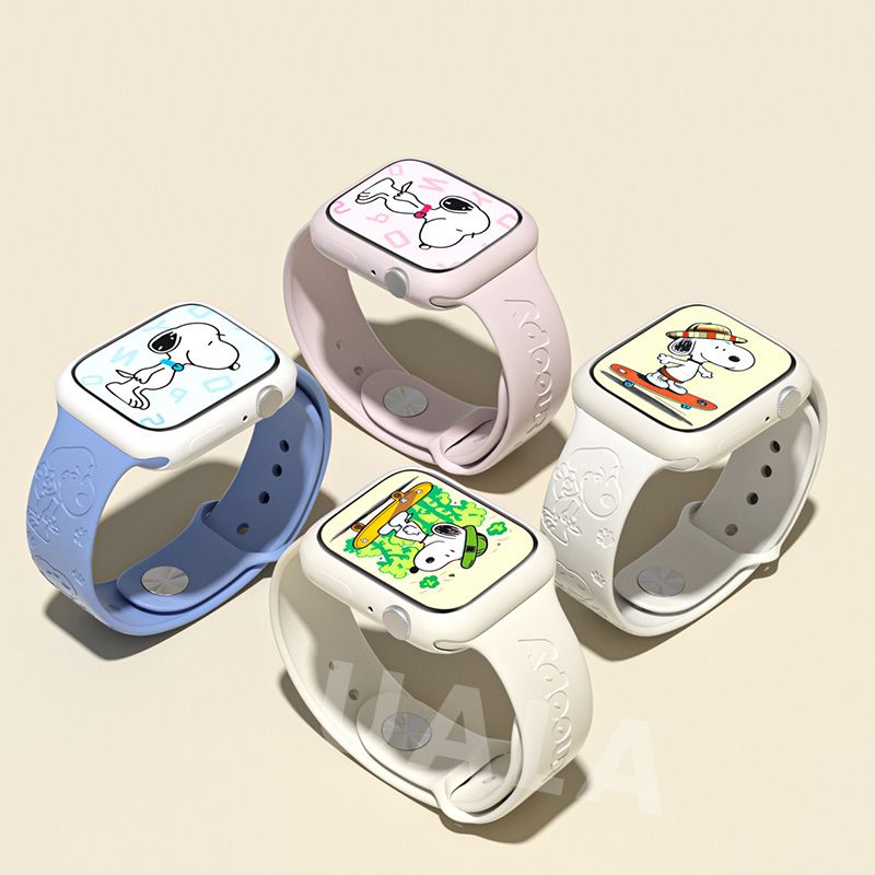 Snoopy Engraved Silicone Apple Watch Band