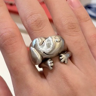 Snoopy Shaped Adjustable Ring
