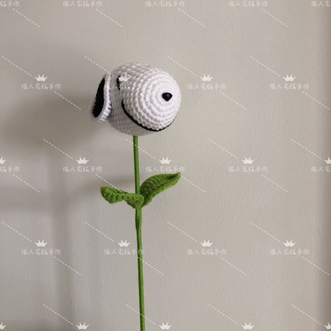 Handmade Snoopy Crochet Flower Pot