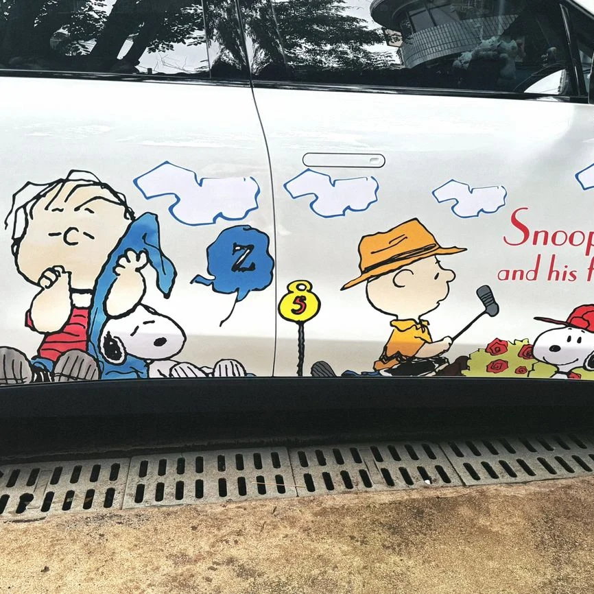 Snoopy Friends Double Side Car Sticker