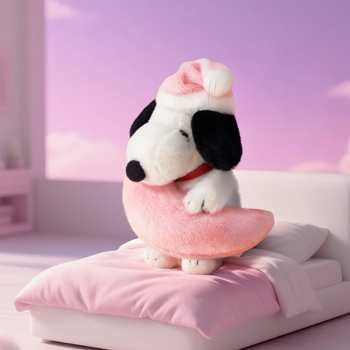 Authentic Snoopy Sleeping Series Plush Keychain Backpack Charm