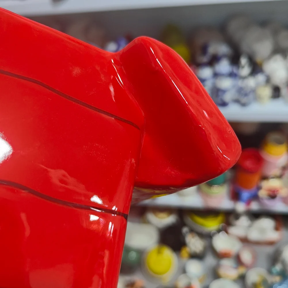 Red House Ceramic Cookie Jar
