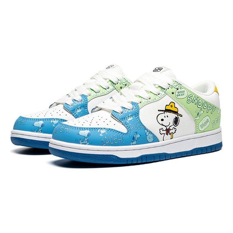Snoopy Licensed Unisex Low-Top Leather Sneakers