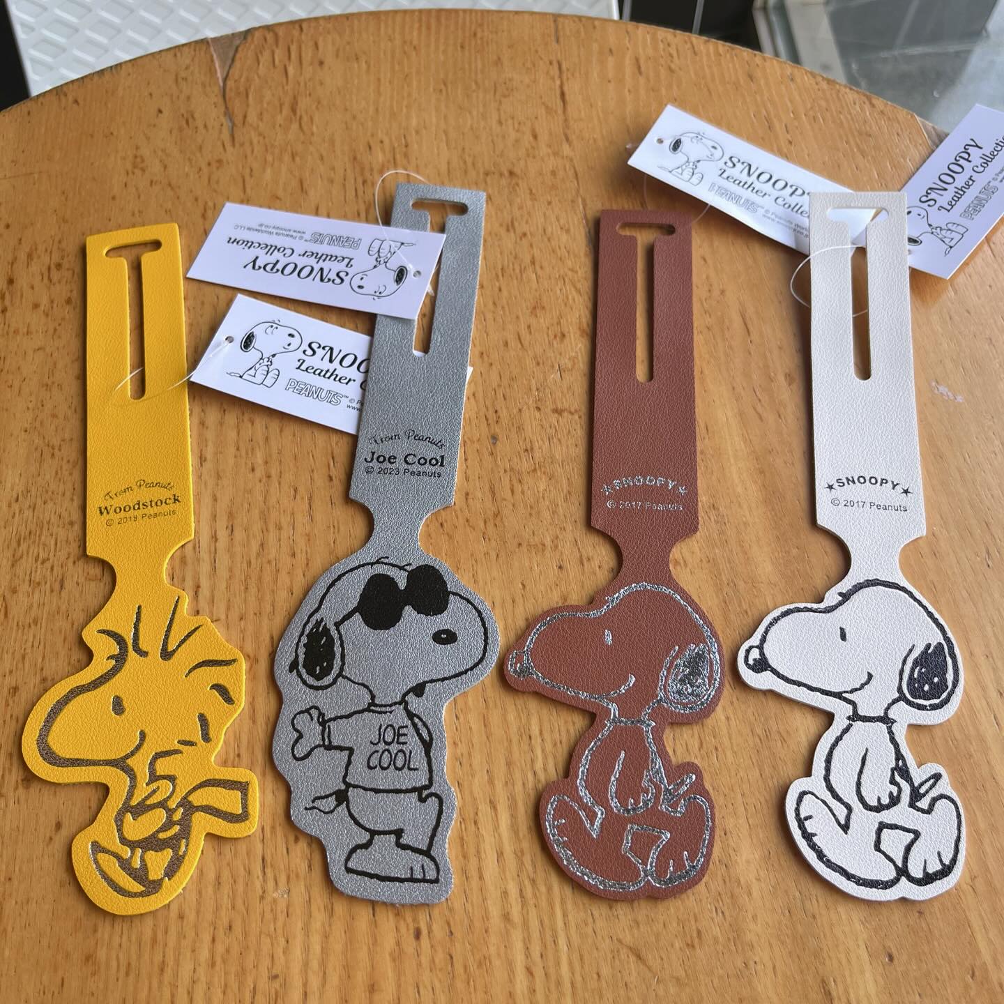 Snoopy Genuine leather Luggage Tags 4 Pcs Set