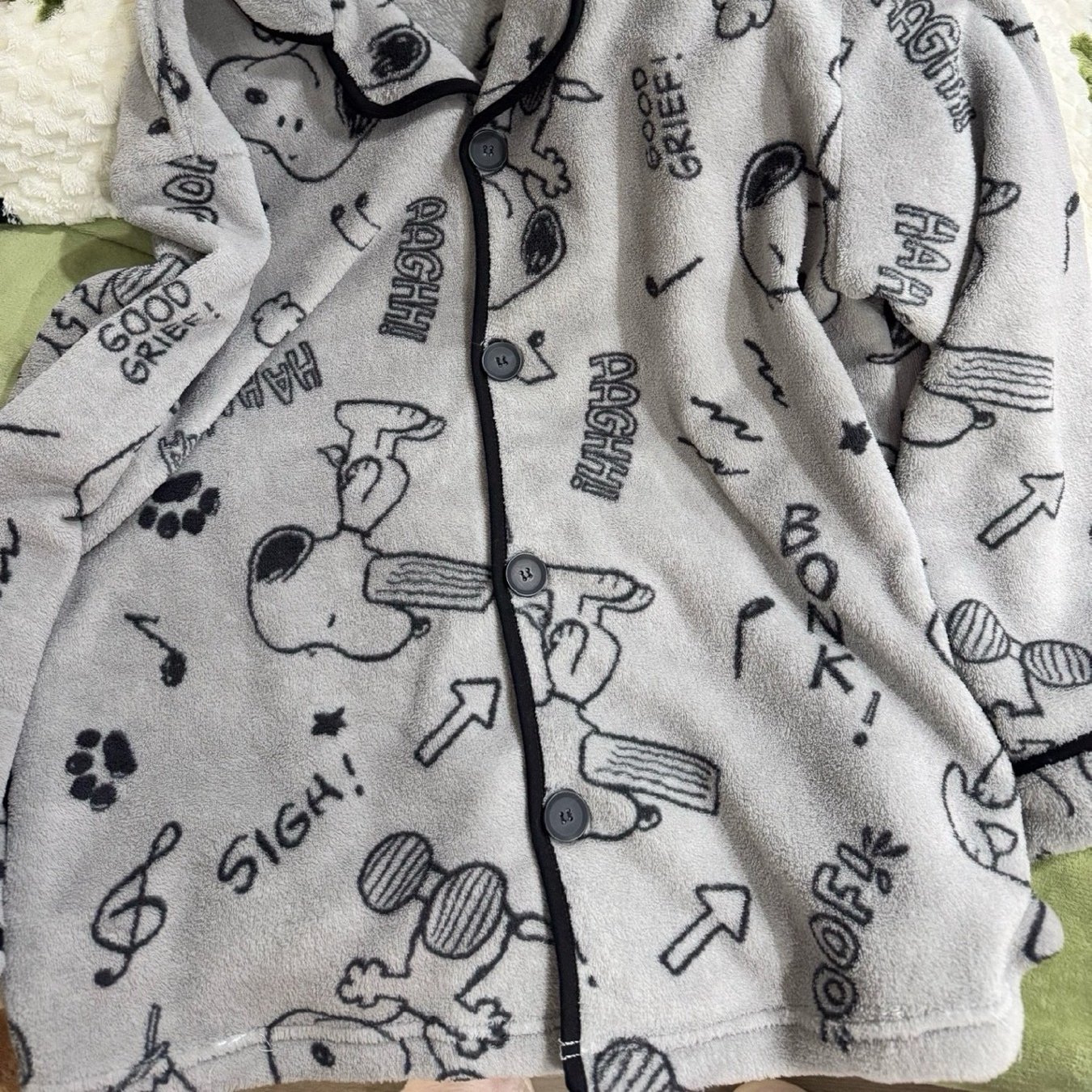 Gukoo Men's Licensed Snoopy Fleece Pajama Set - "Comic Sketch" Edition