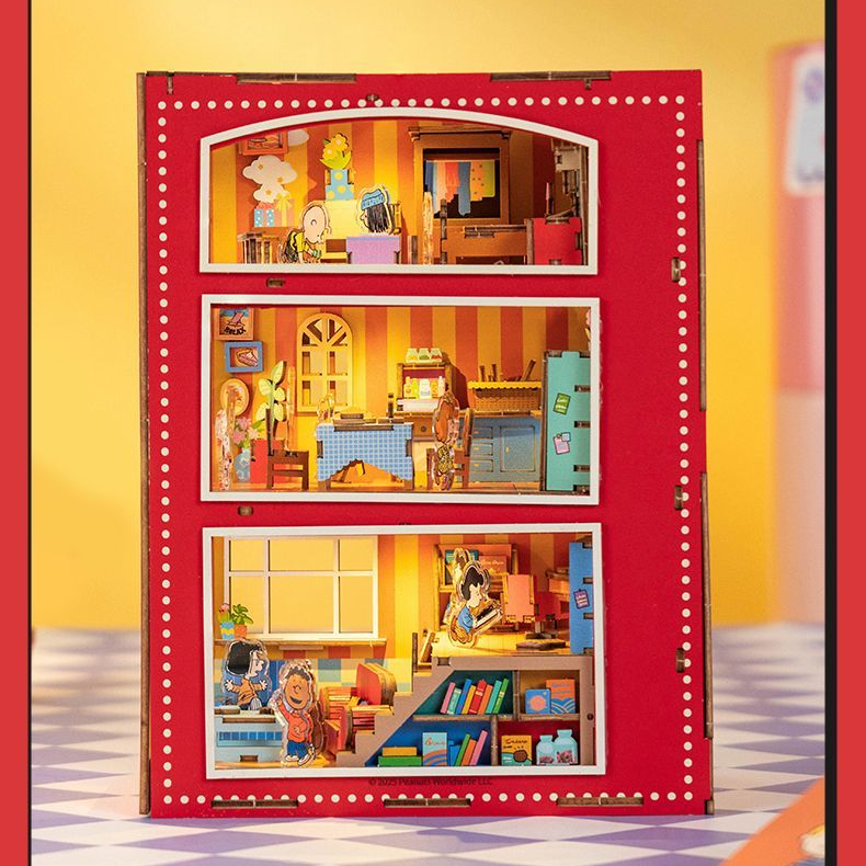 Peanuts Library Diorama – Cozy Moments with the Gang