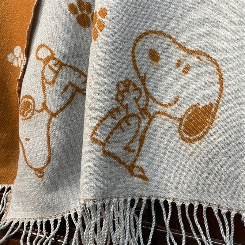 Unisex Snoopy & Woodstock Winter Scarf
