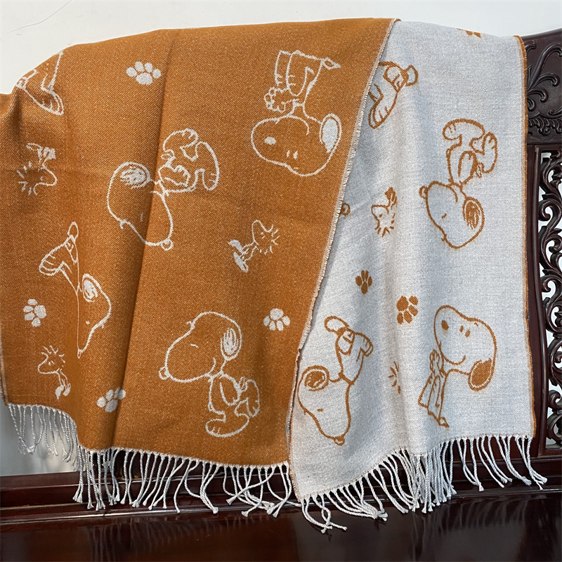 Unisex Snoopy & Woodstock Winter Scarf