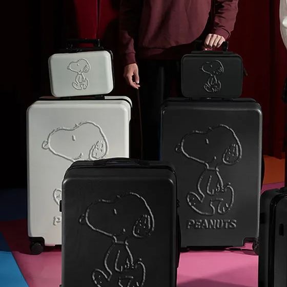 Peanuts Snoopy Suitcase ABS with Combination Lock and 4 Double Wheels 360