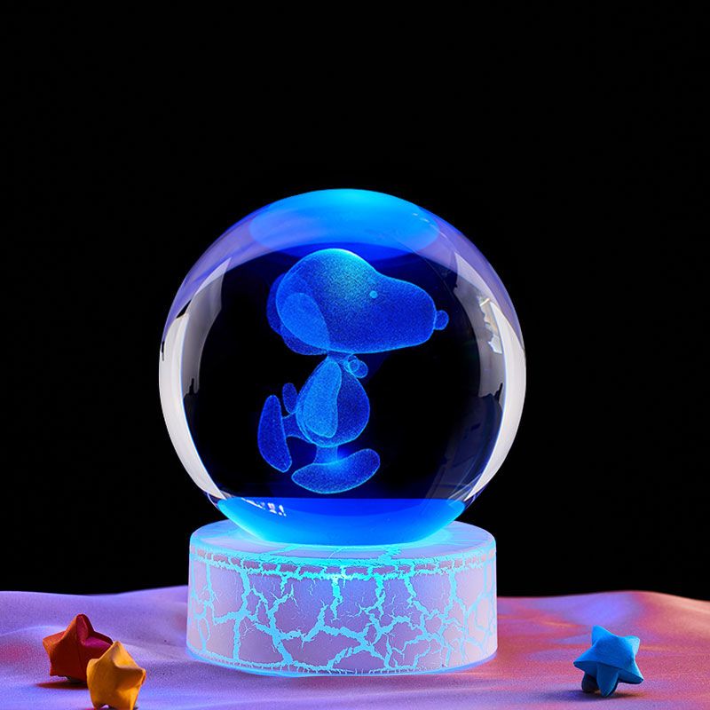 Snoopy 3D Crystal Ball Night Light