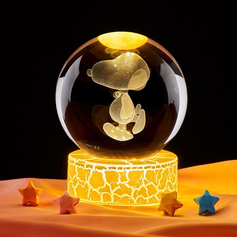 Snoopy 3D Crystal Ball Night Light