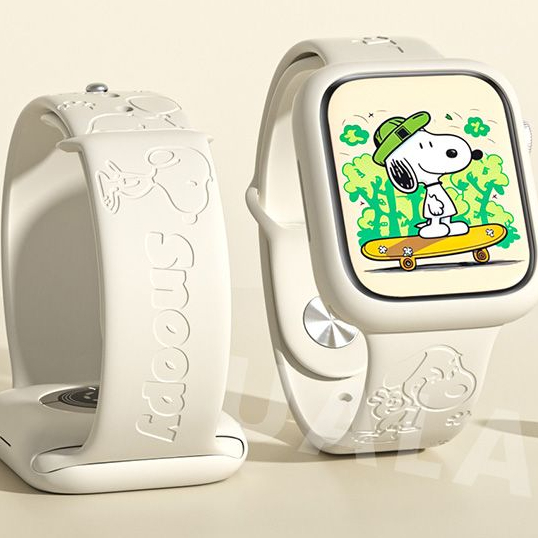 Snoopy Engraved Silicone Apple Watch Band