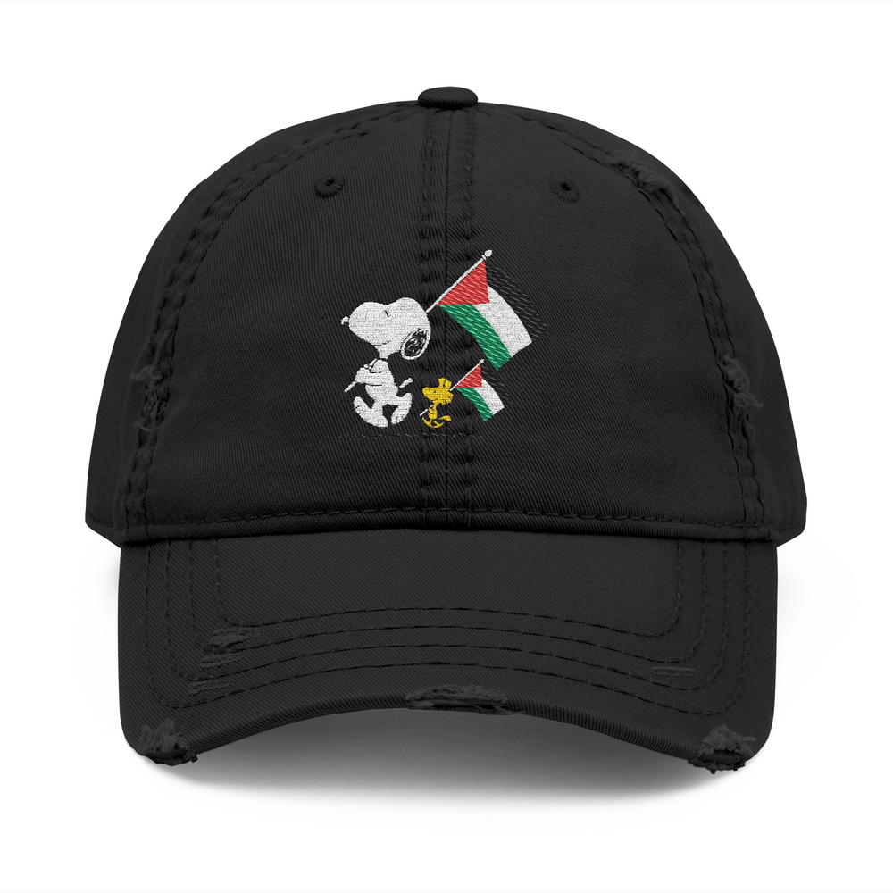 Free Palestine Distressed Unisex Dad Hat (Embroidery)