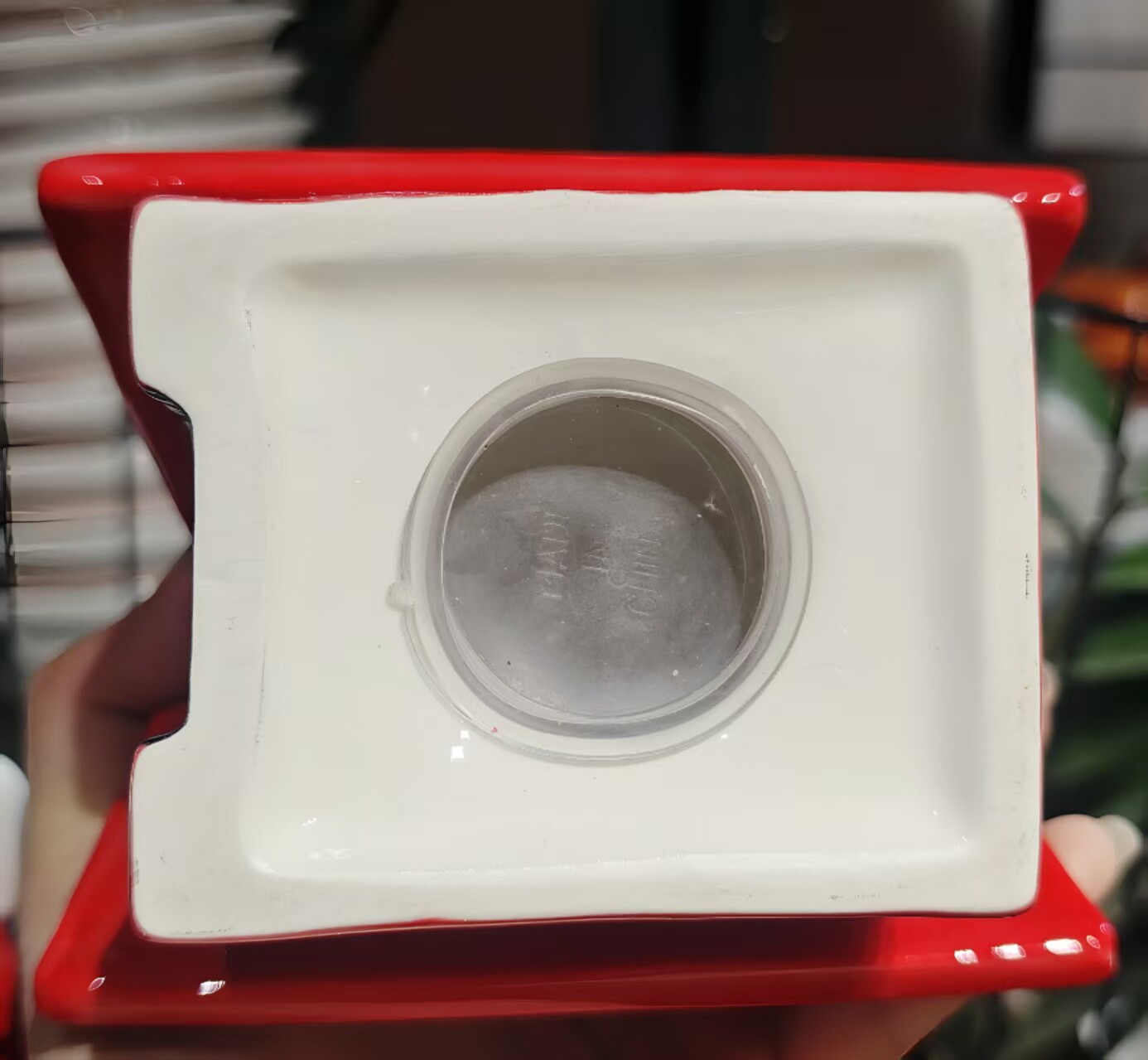 Red House Ceramic Coin Bank