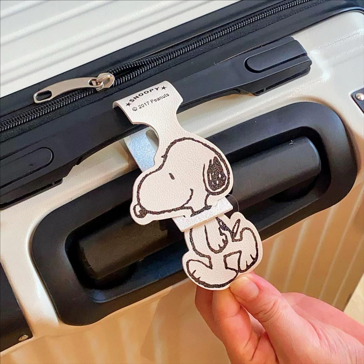 Snoopy Genuine leather Luggage Tags 4 Pcs Set