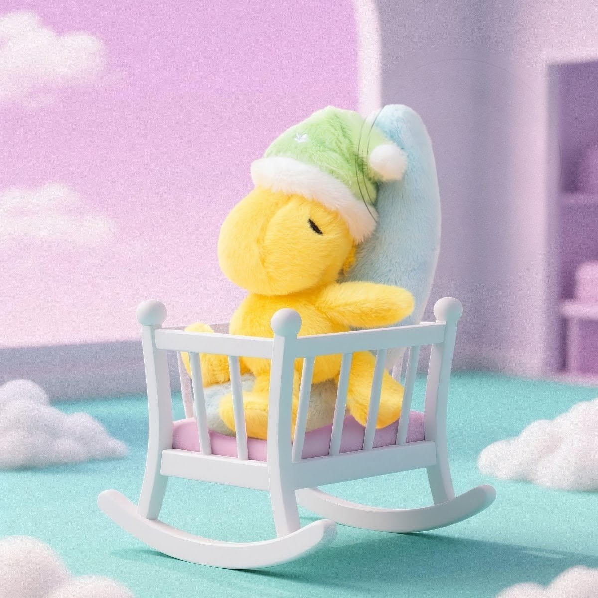 Authentic Snoopy Sleeping Series Plush Keychain Backpack Charm