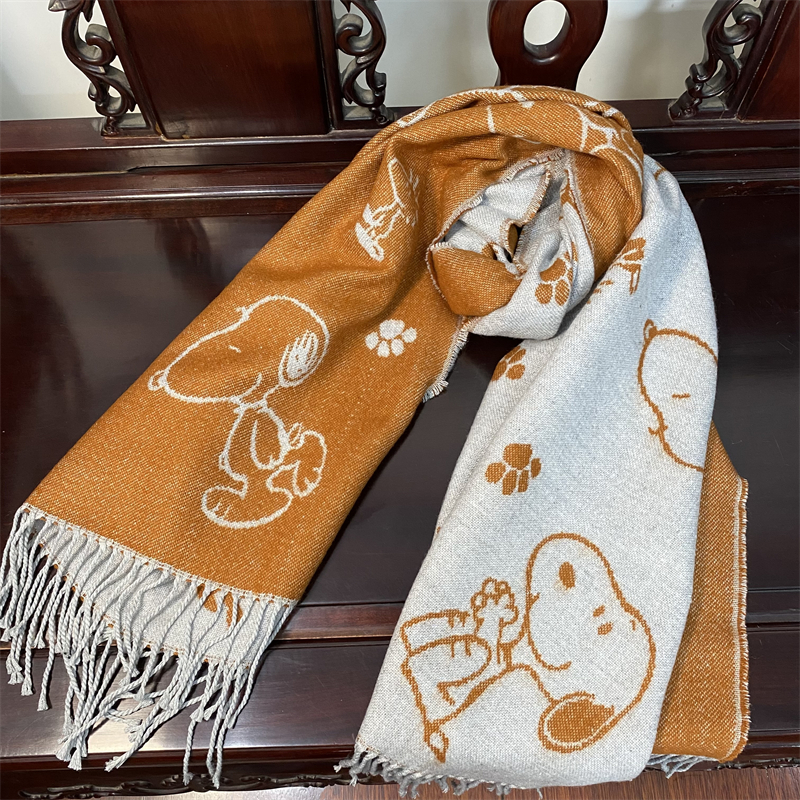 Unisex Snoopy & Woodstock Winter Scarf
