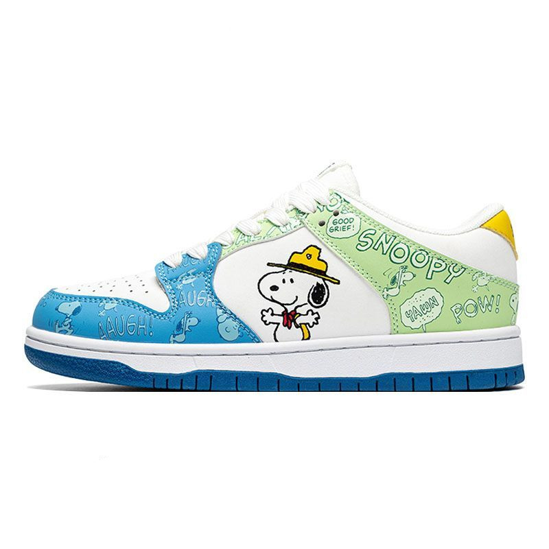 Snoopy Licensed Unisex Low-Top Leather Sneakers