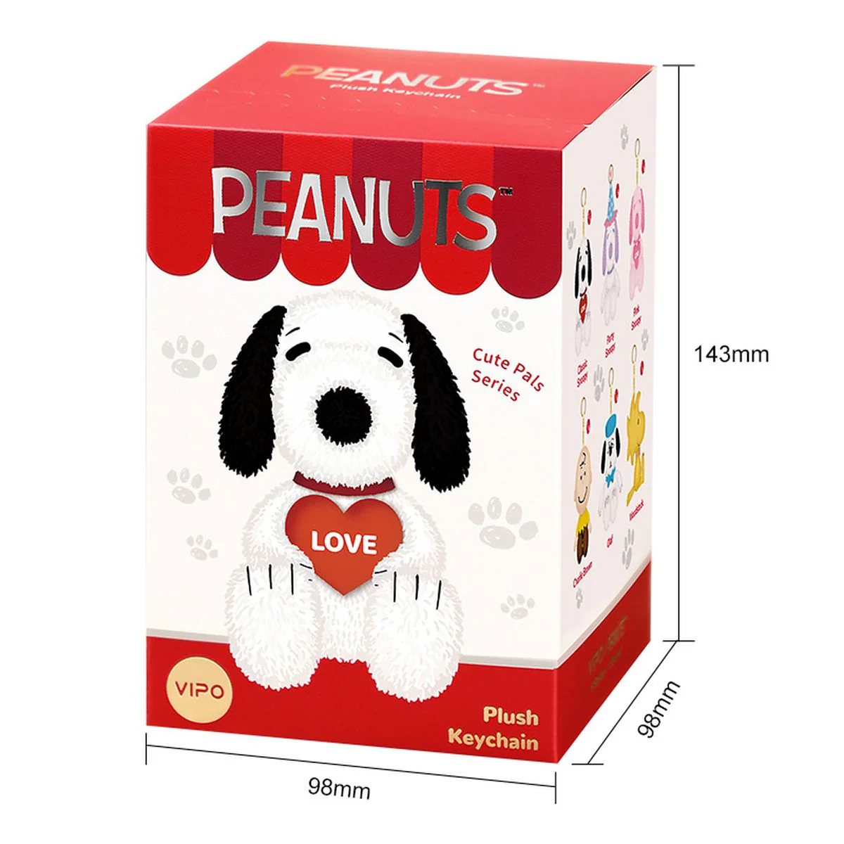 VIPO Snoopy Plush Keychain 6 Pcs Set