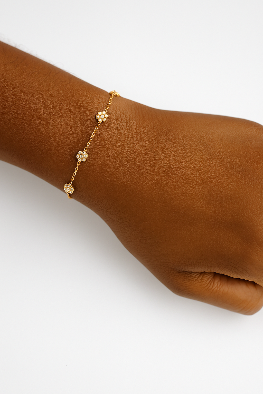 Bracelet en or avec perles