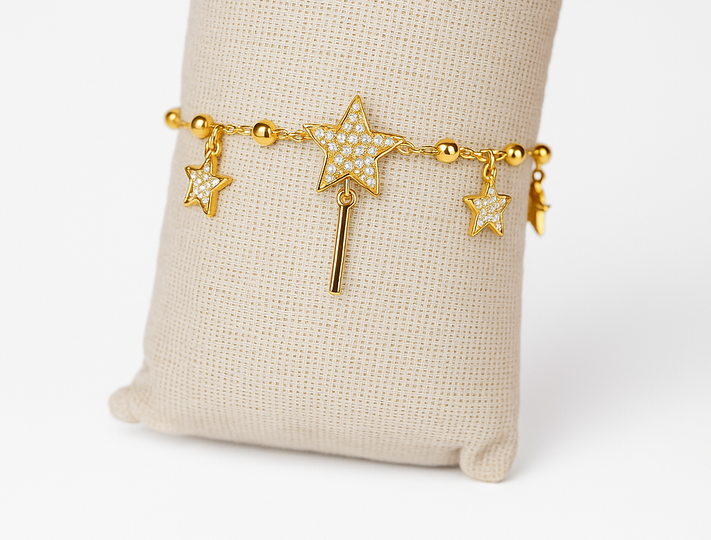 Bracelet étoilé en or