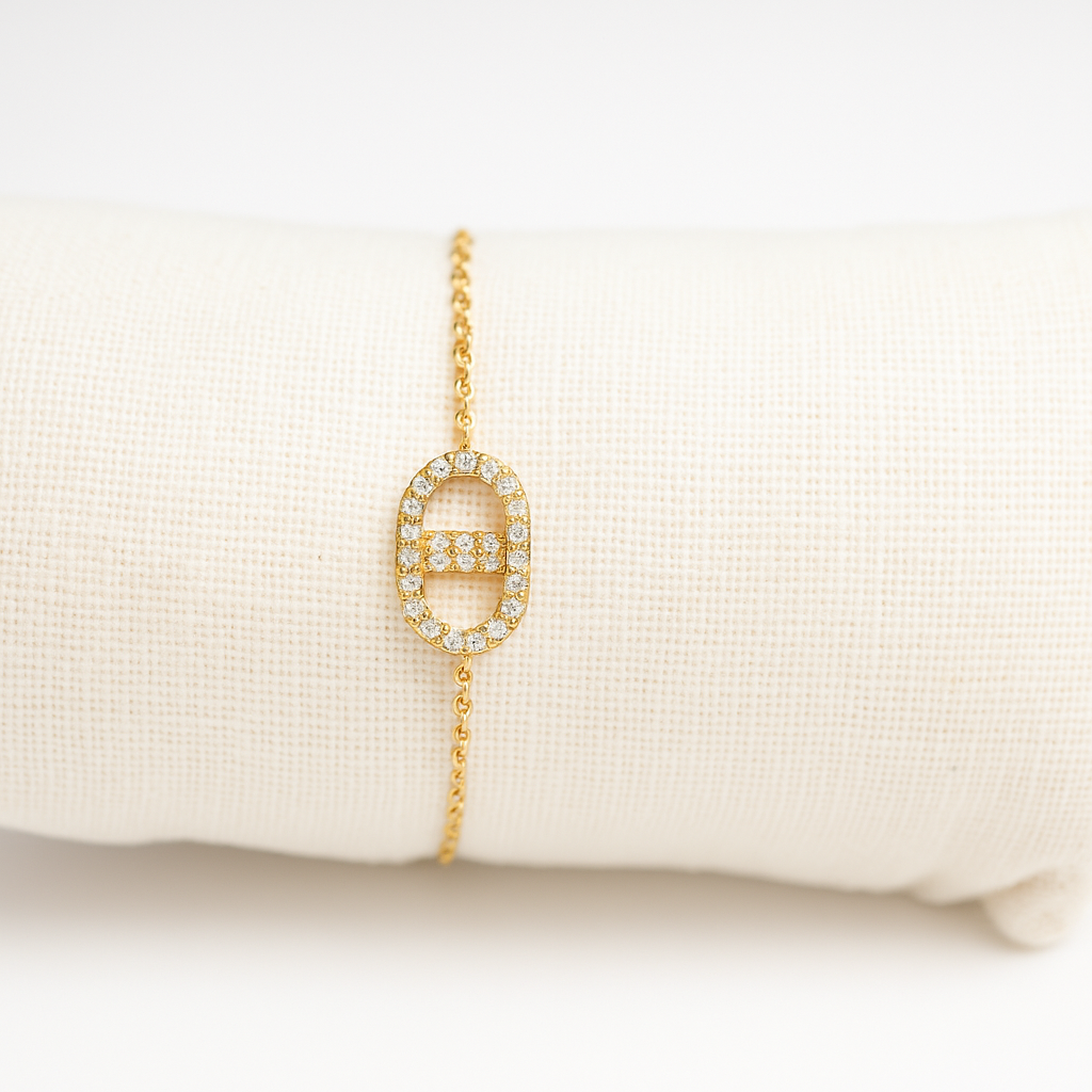 Bracelet doré scintillant