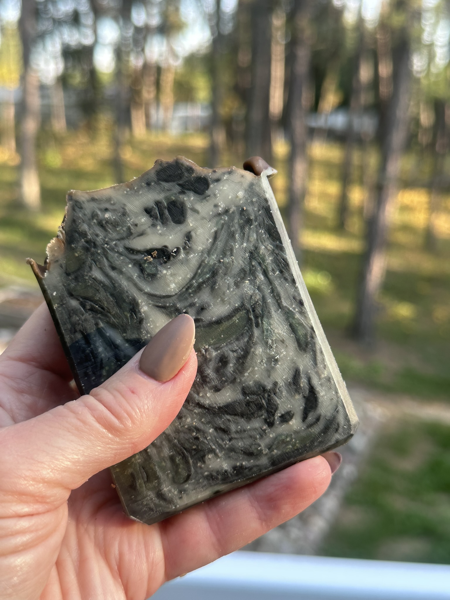 Charcoal Tonka and Mint Handcrafted Soap